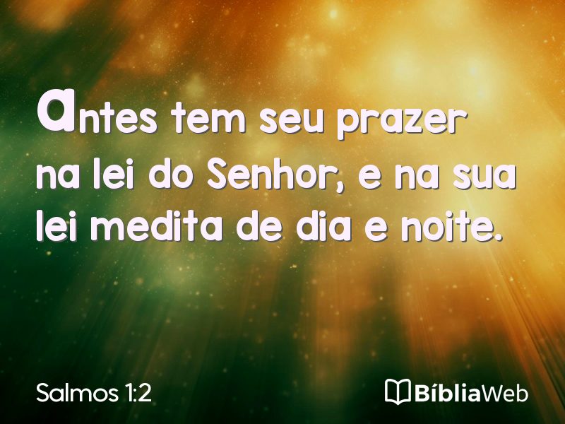 Salmos 1:2 em imagem para compartilhar