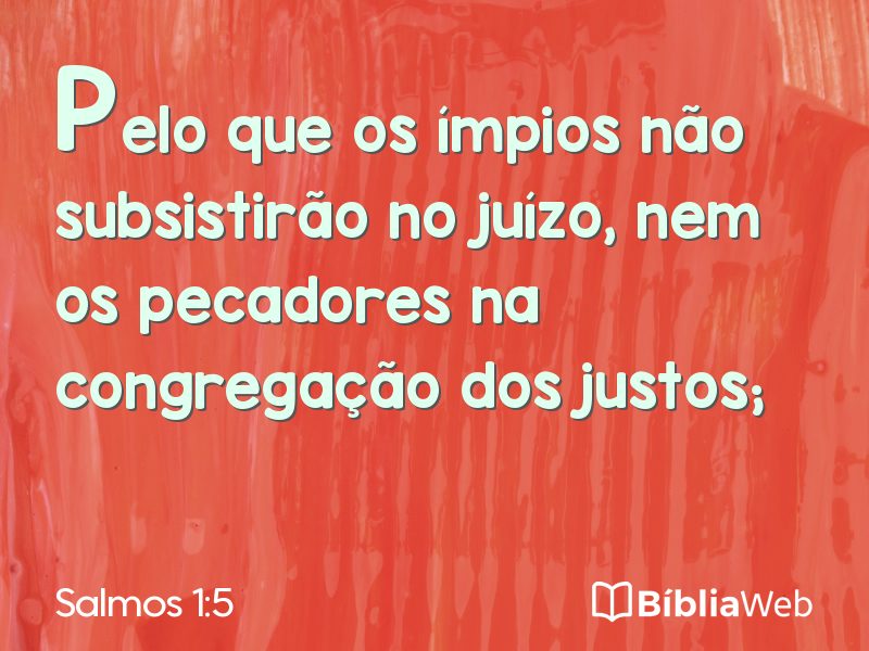 Salmos 1:5 em imagem para compartilhar