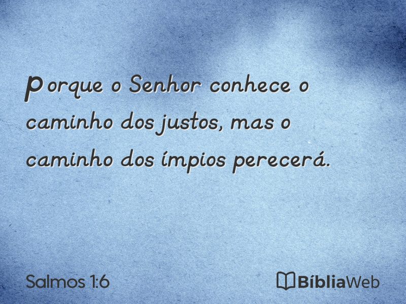 Salmos 1:6 em imagem para compartilhar