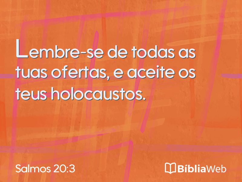 Salmos 20:3 em imagem para compartilhar