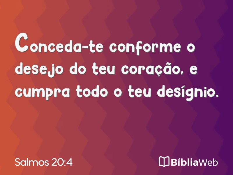 Salmos 20:4 em imagem para compartilhar