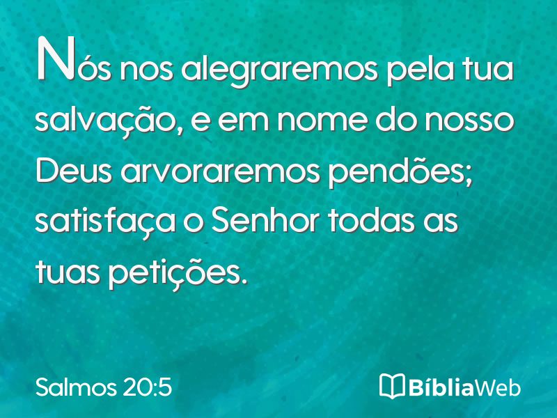 Salmos 20:5 em imagem para compartilhar