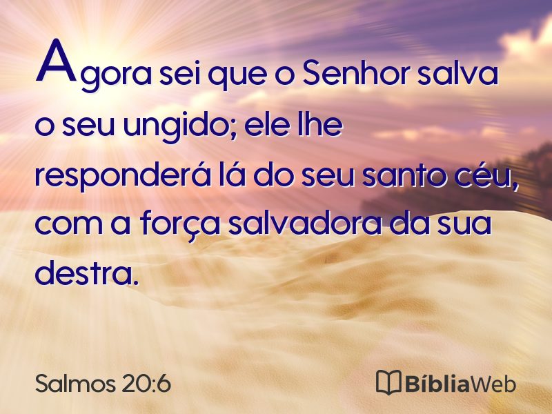 Salmos 20:6 em imagem para compartilhar
