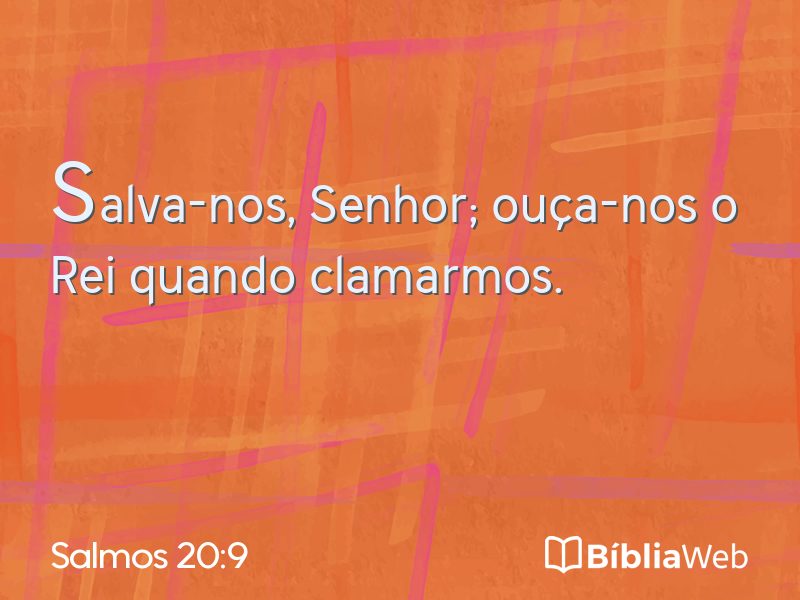 Salmos 20:9 em imagem para compartilhar