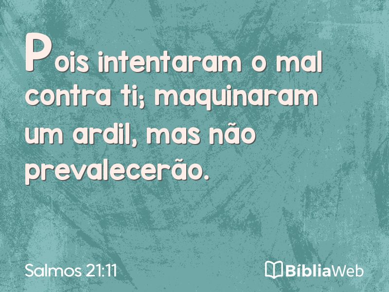 Salmos 21:11 em imagem para compartilhar