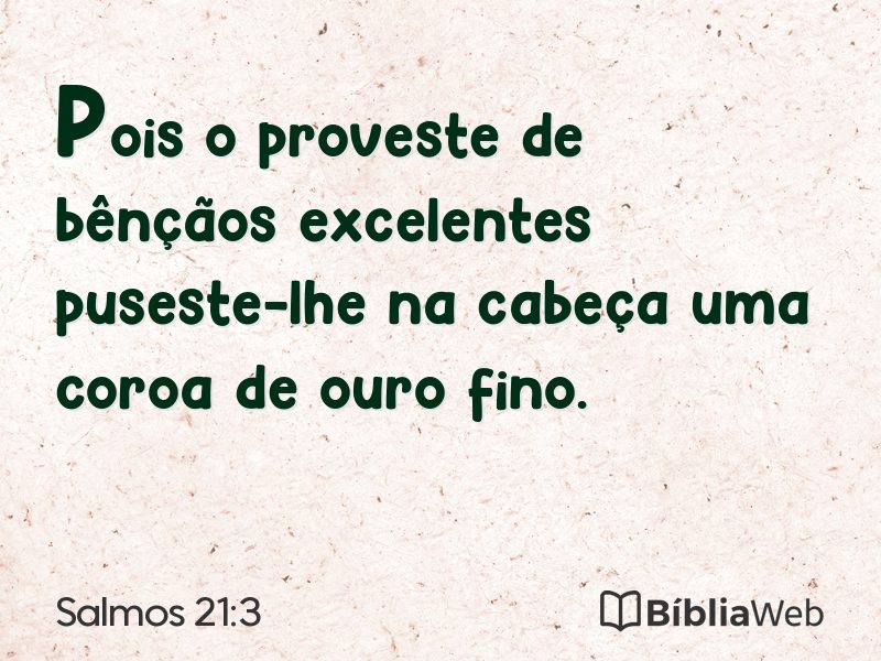 Salmos 21:3 em imagem para compartilhar