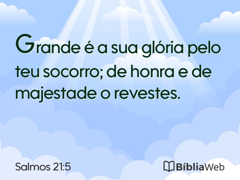 Salmos 21:5 em imagem para compartilhar