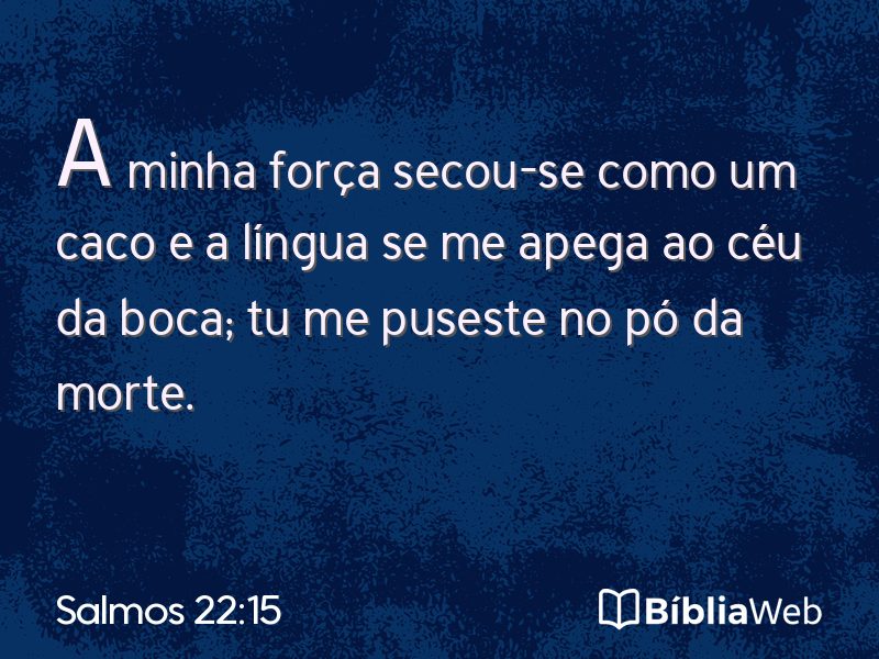 Salmos 22:15 em imagem para compartilhar