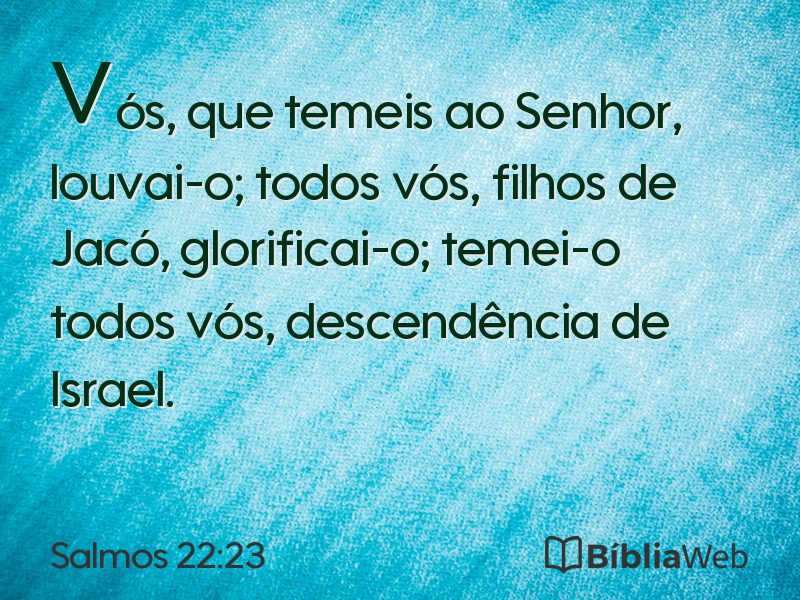 Salmos 22:23 em imagem para compartilhar