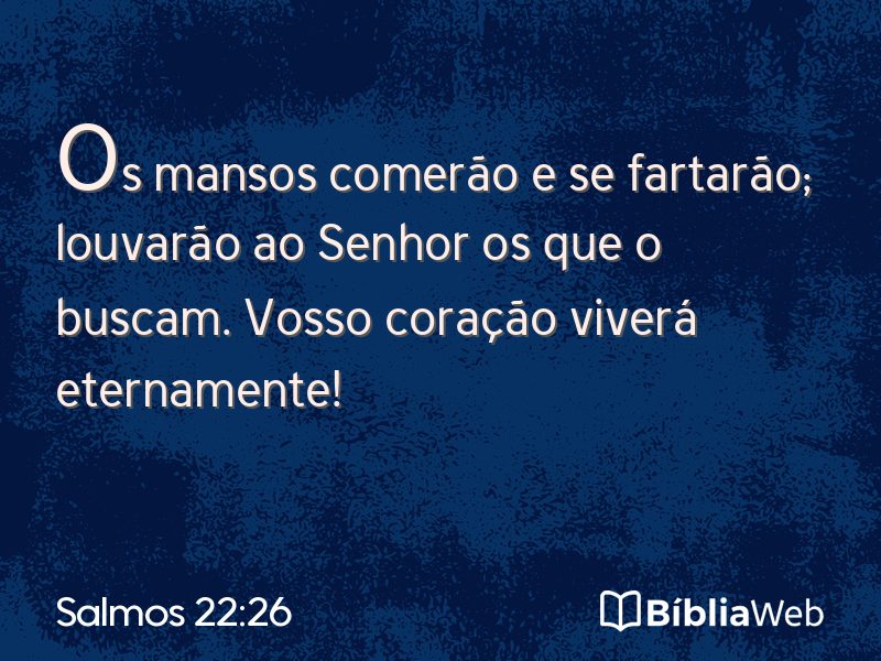 Salmos 22:26 em imagem para compartilhar