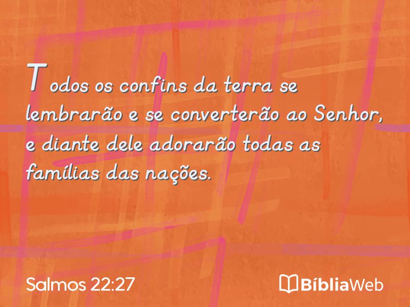 Salmos 22:27 em imagem para compartilhar