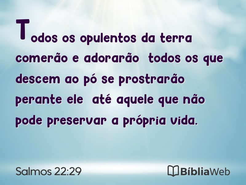 Salmos 22:29 em imagem para compartilhar