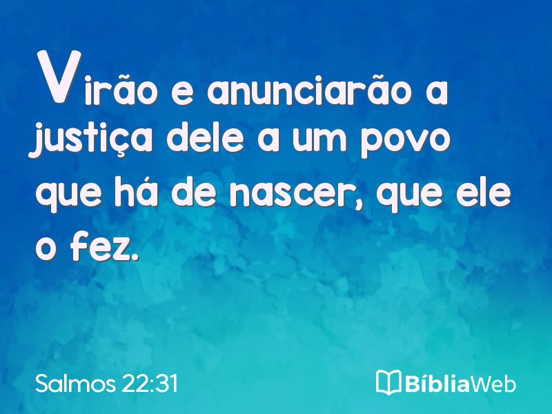 Salmos 22:31 em imagem para compartilhar