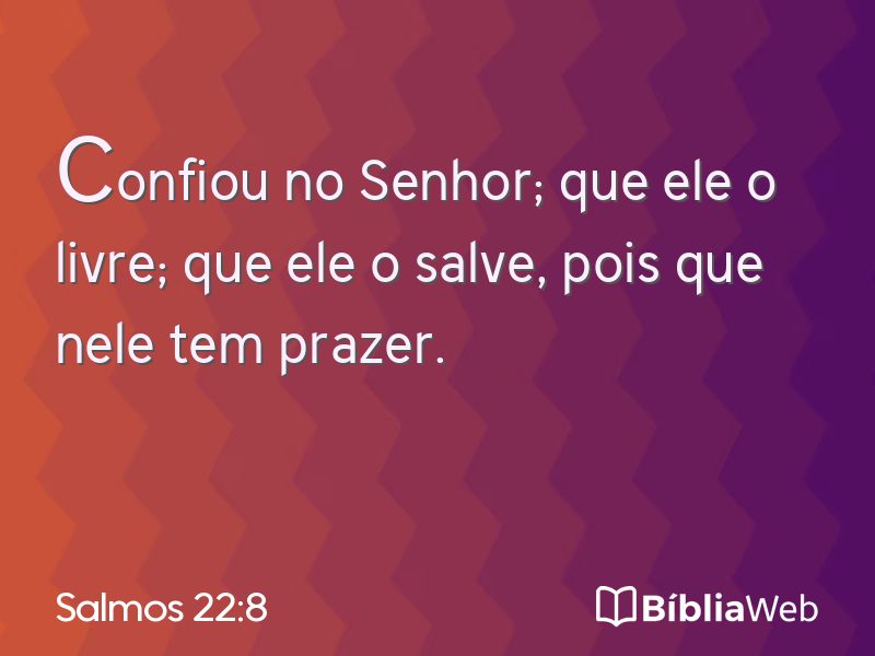 Salmos 22:8 em imagem para compartilhar