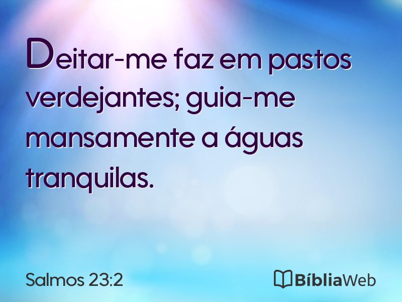 Salmos 23:2 em imagem para compartilhar