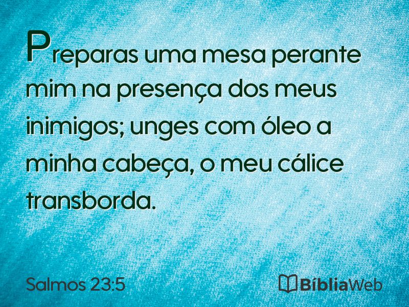 Salmos 23:5 em imagem para compartilhar