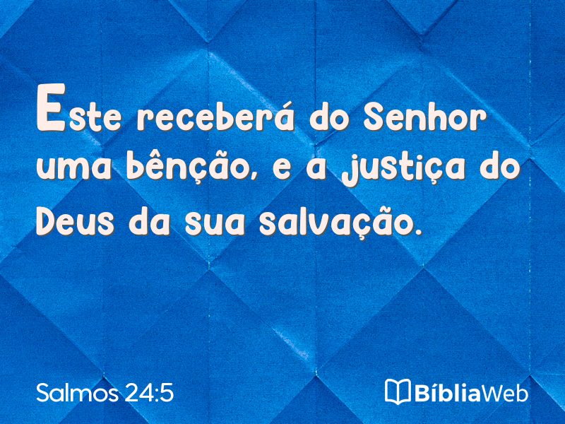 Salmos 24:5 em imagem para compartilhar