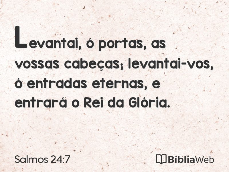 Salmos 24:7 em imagem para compartilhar