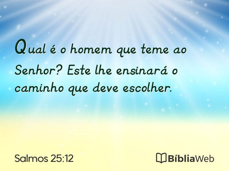 Salmos 25:12 em imagem para compartilhar
