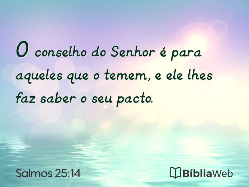 Salmos 25:14 em imagem para compartilhar