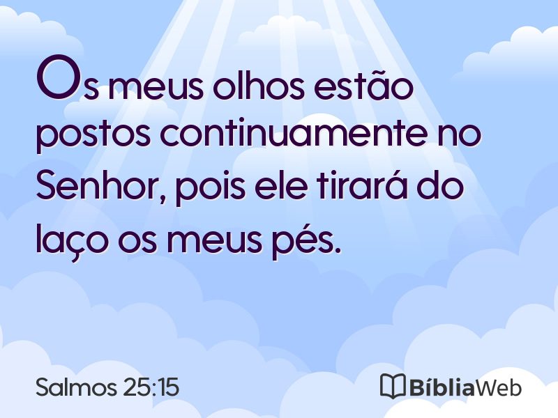 Salmos 25:15 em imagem para compartilhar