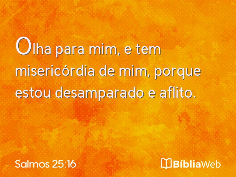 Salmos 25:16 em imagem para compartilhar