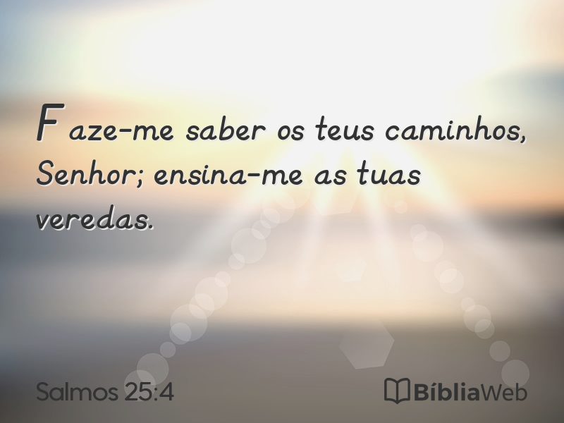Salmos 25:4 em imagem para compartilhar