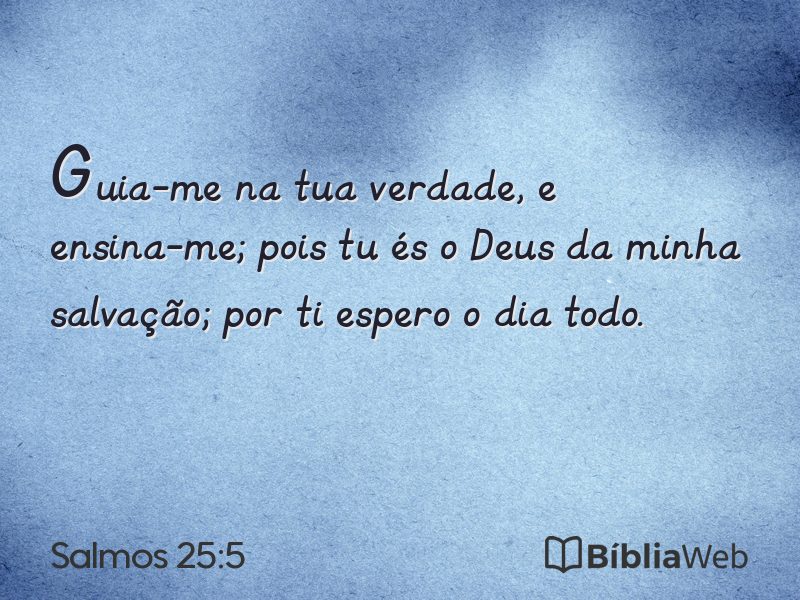 Salmos 25:5 em imagem para compartilhar
