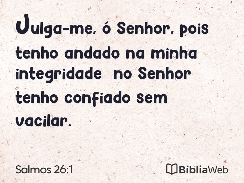 Salmos 26:1 em imagem para compartilhar