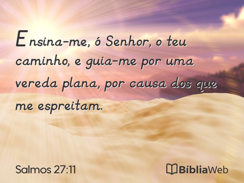 Salmos 27:11 em imagem para compartilhar