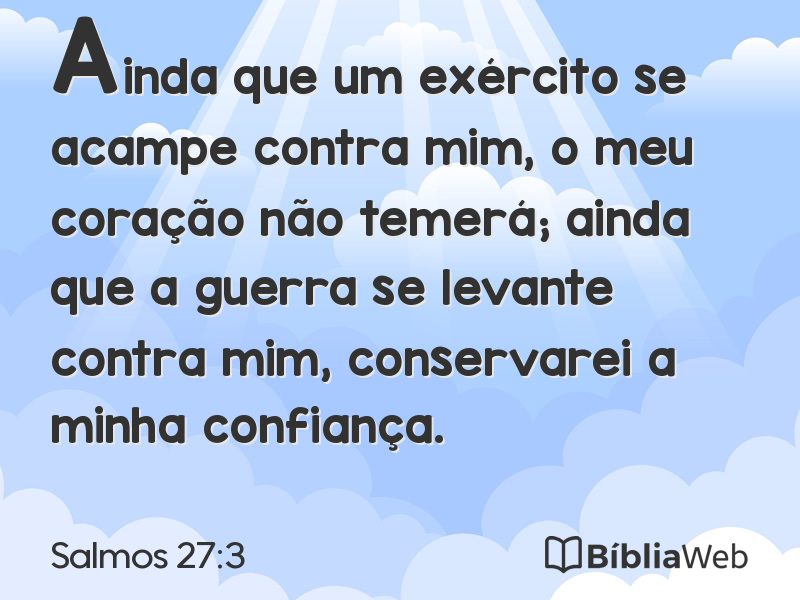 Salmos 27:3 em imagem para compartilhar