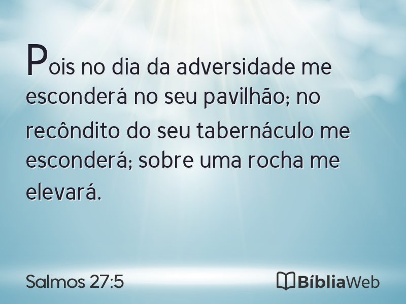 Salmos 27:5 em imagem para compartilhar