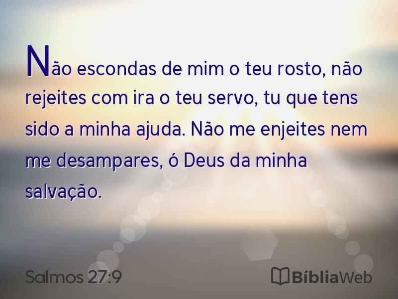 Salmos 27:9 em imagem para compartilhar