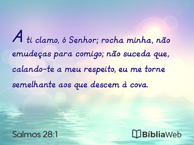 Salmos 28:1 em imagem para compartilhar
