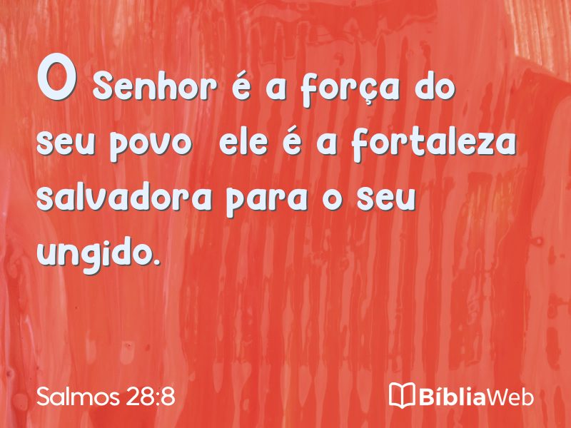 Salmos 28:8 em imagem para compartilhar