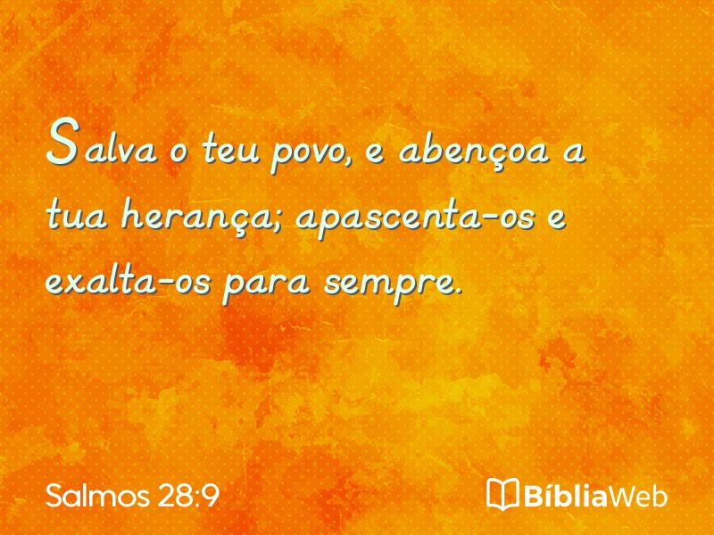 Salmos 28:9 em imagem para compartilhar