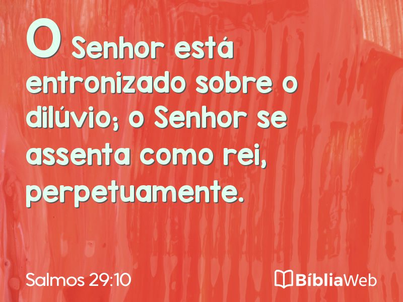 Salmos 29:10 em imagem para compartilhar