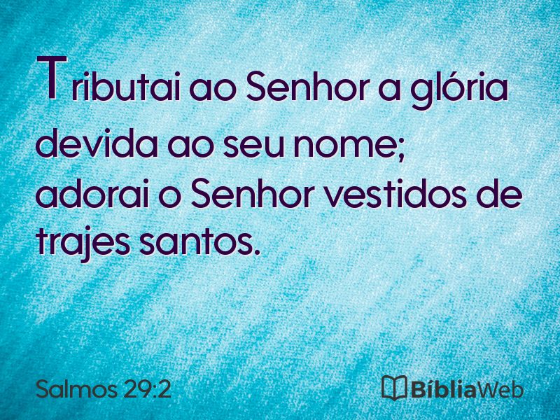 Salmos 29:2 em imagem para compartilhar