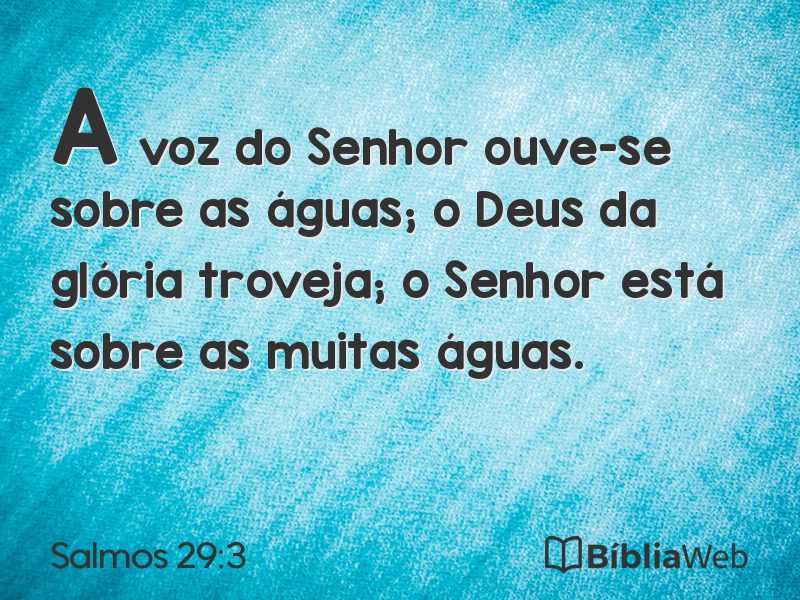 Salmos 29:3 em imagem para compartilhar