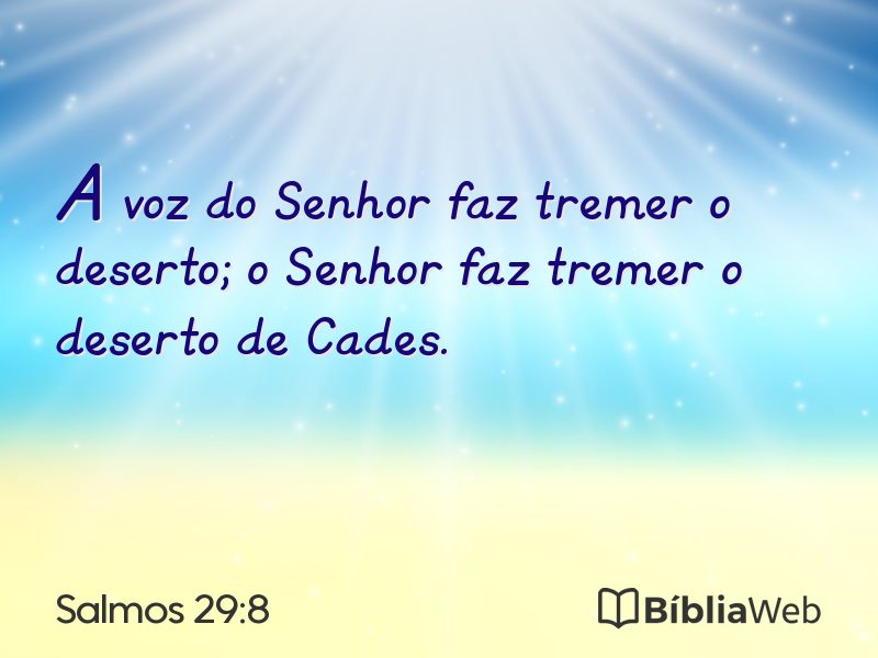 Salmos 29:8 em imagem para compartilhar