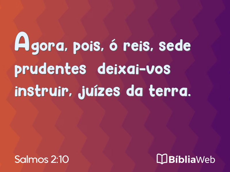 Salmos 2:10 em imagem para compartilhar
