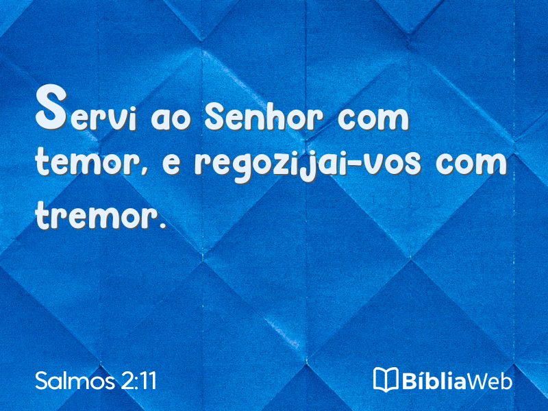 Salmos 2:11 em imagem para compartilhar