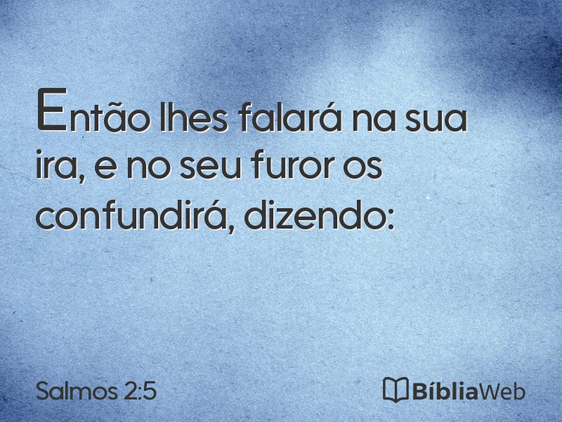 Salmos 2:5 em imagem para compartilhar