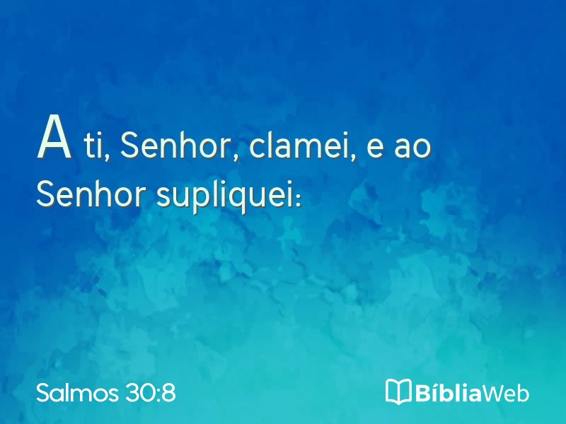 Salmos 30:8 em imagem para compartilhar