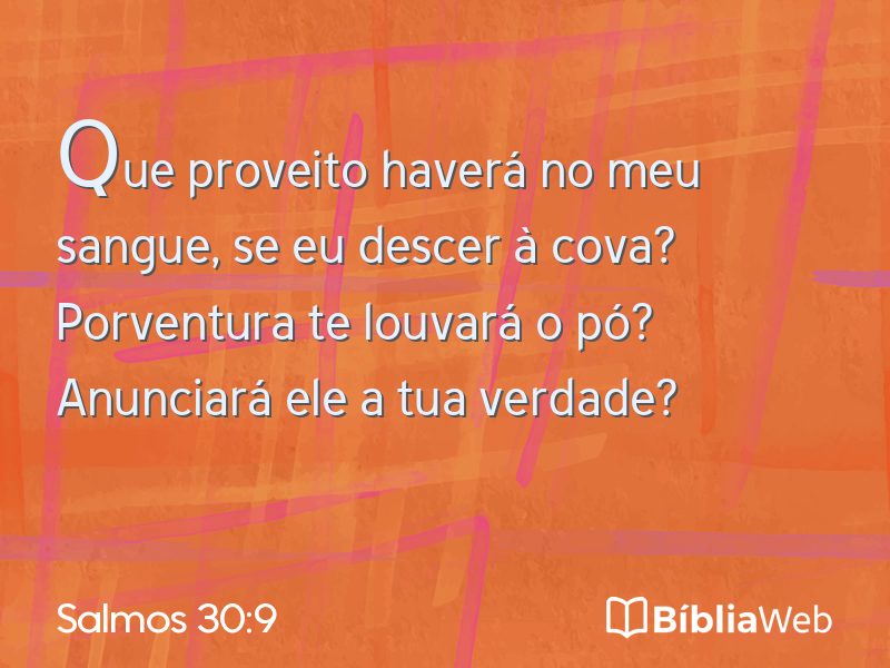 Salmos 30:9 em imagem para compartilhar