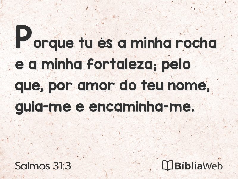 Salmos 31:3 em imagem para compartilhar