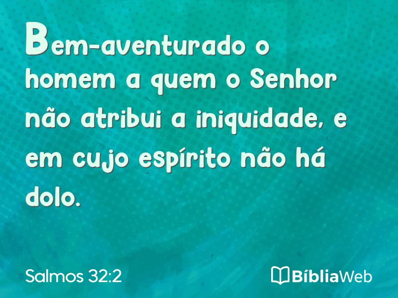 Salmos 32:2 em imagem para compartilhar