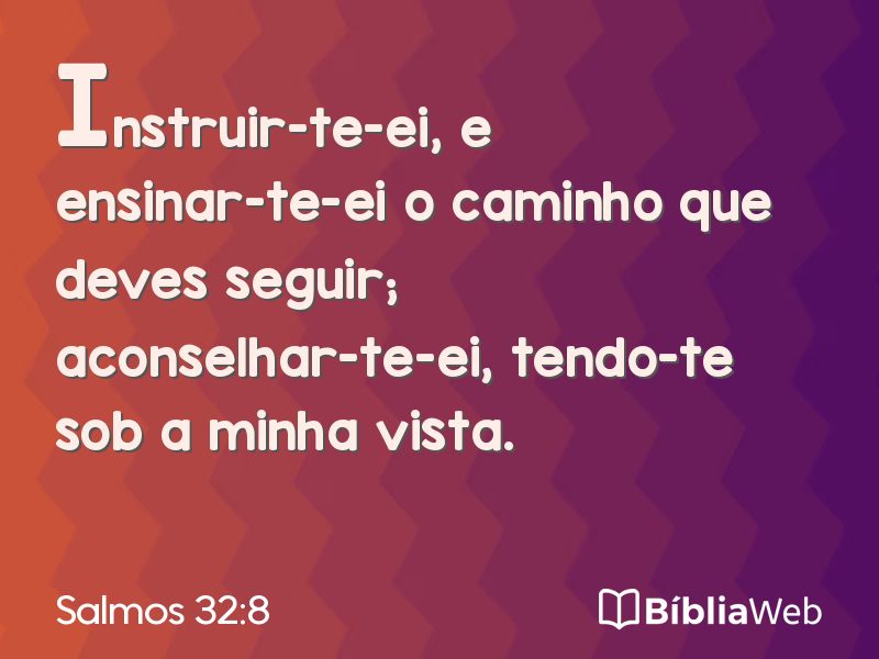 Salmos 32:8 em imagem para compartilhar