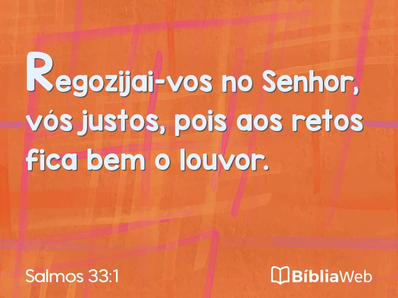 Salmos 33:1 em imagem para compartilhar