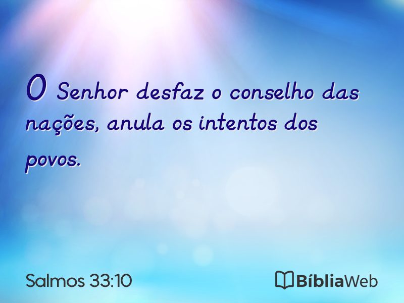 Salmos 33:10 em imagem para compartilhar